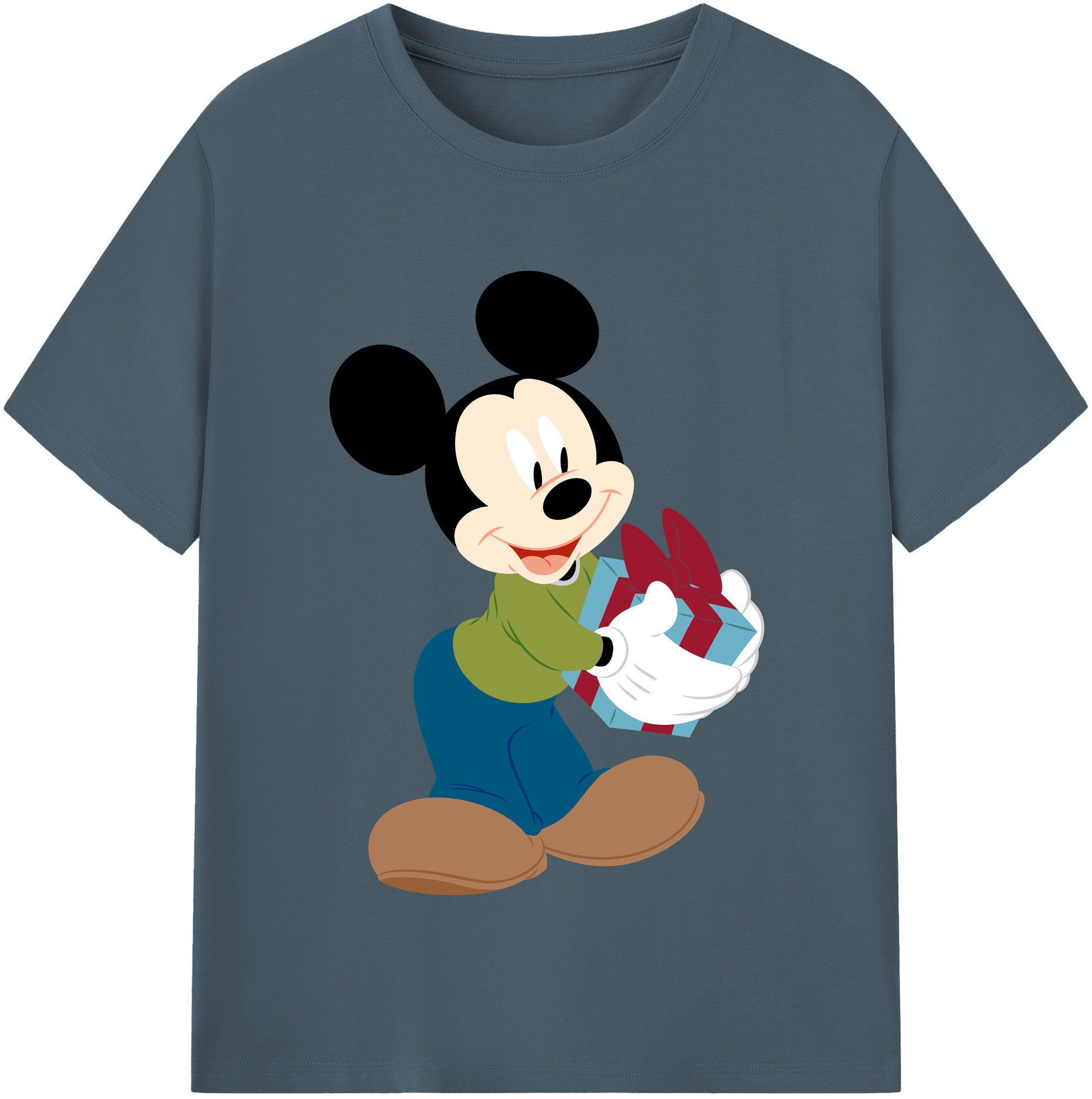 （画像用） ミッキーマウス Mickey Mouse 綿100％半袖Tシャツ（フロントプリント）